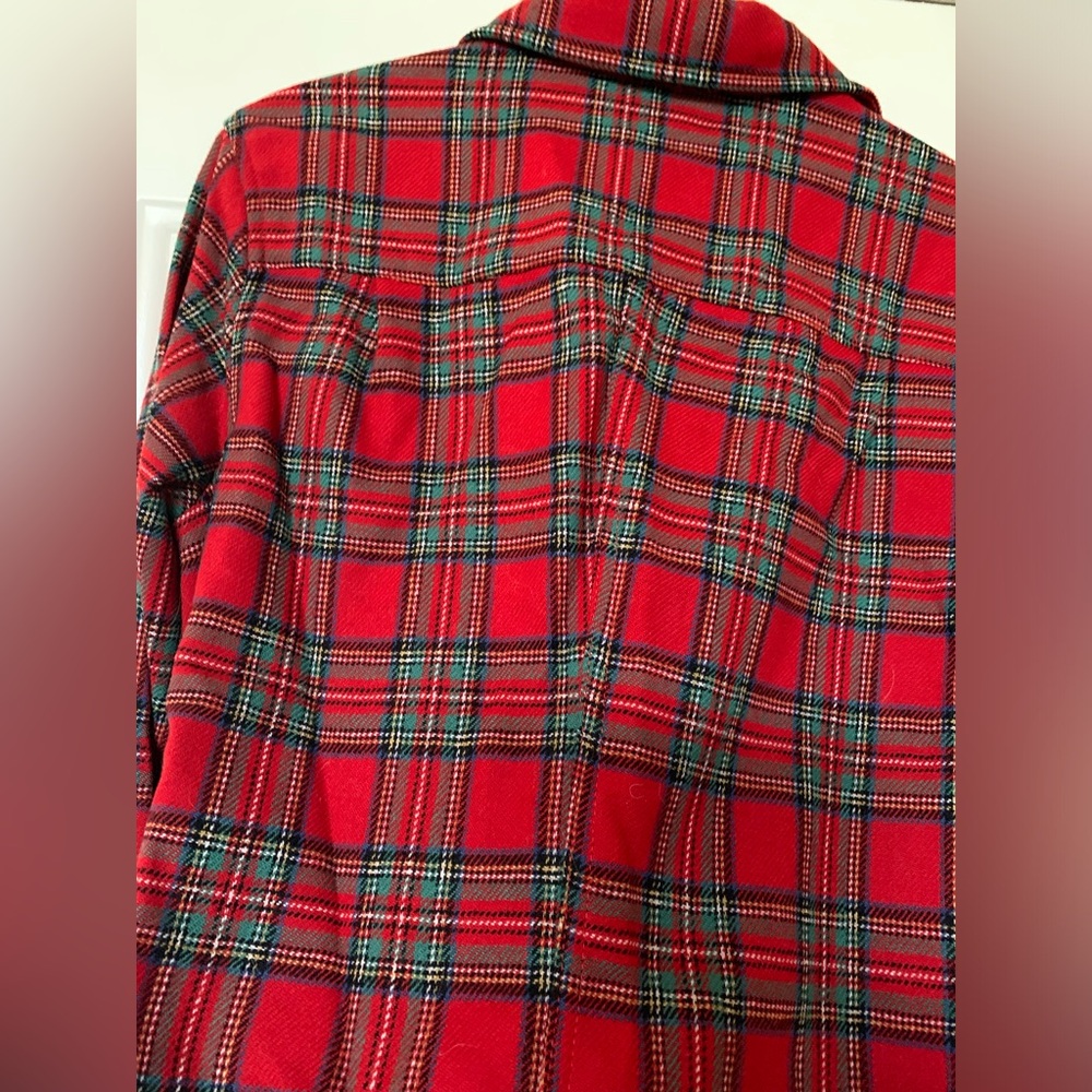 Pendleton 100% Wool Red Plaid Button Down Long Sl… - image 8